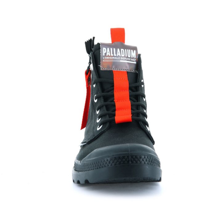 Palladium Pampa Hi Ticket To Earth Women's Boots Black | UK M074-LNV